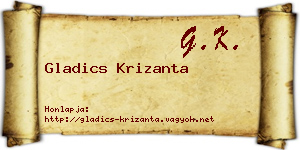 Gladics Krizanta névjegykártya